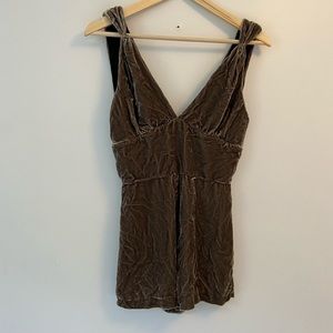 Reformation velvet romper